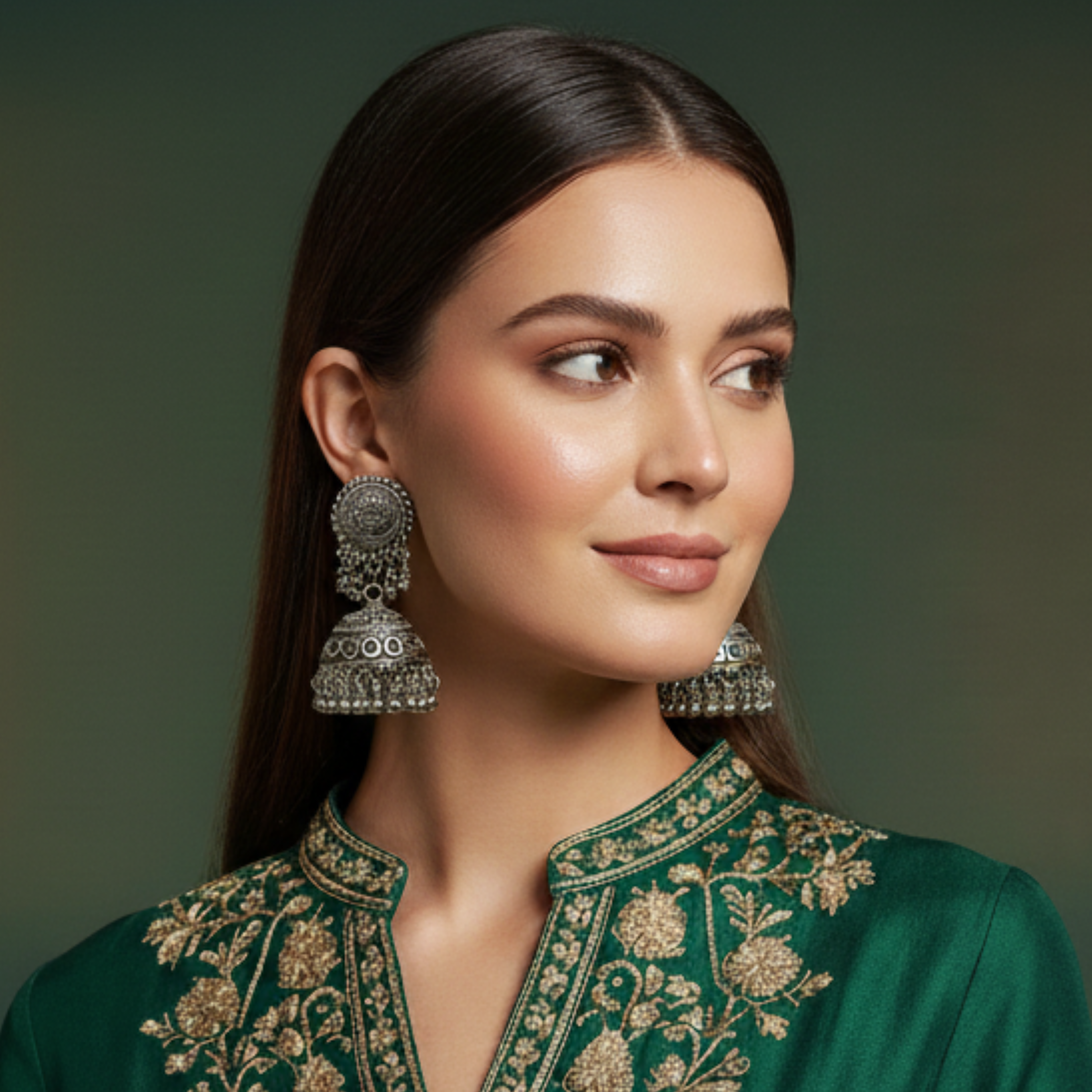 Meera Oxidized Jhumka