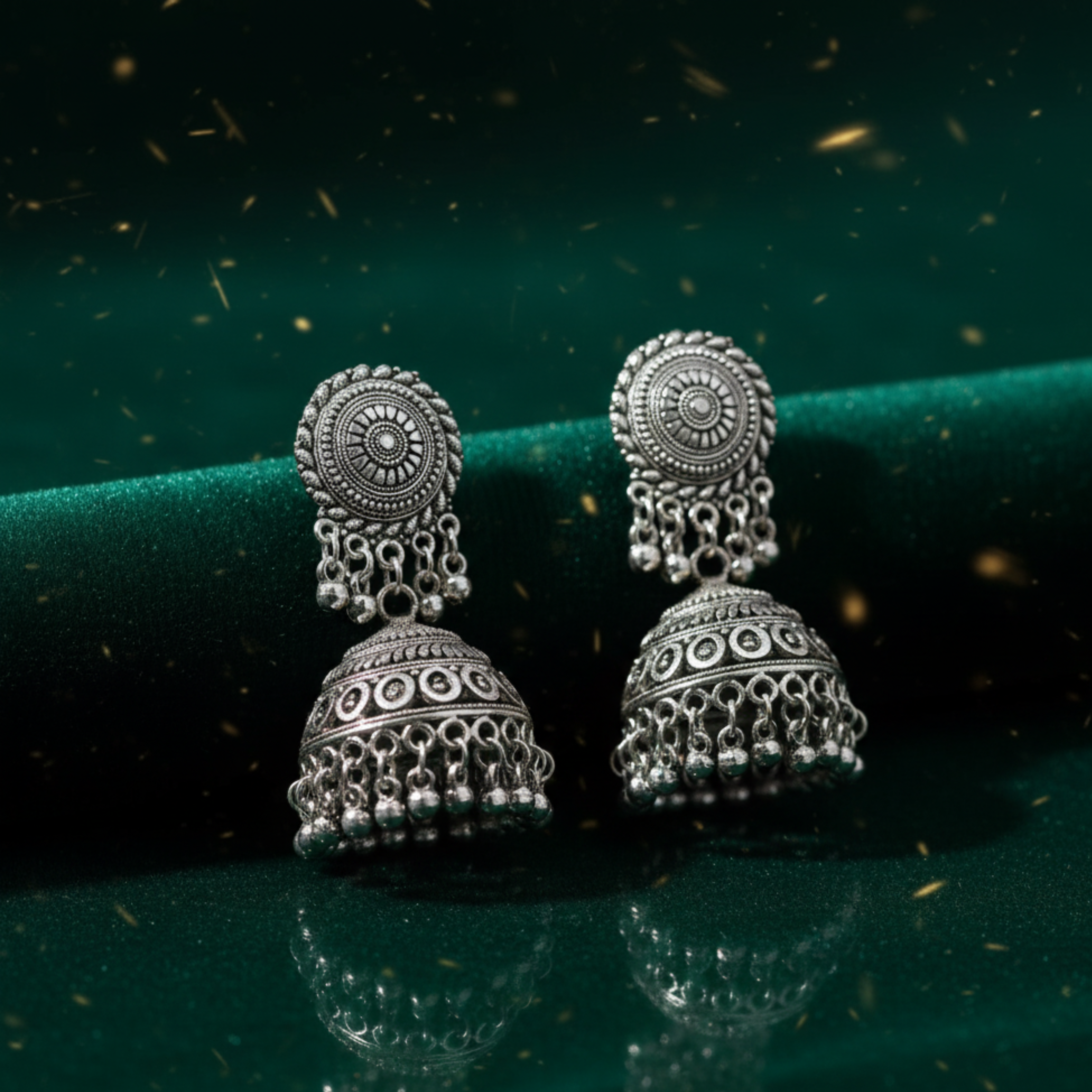 Meera Oxidized Jhumka