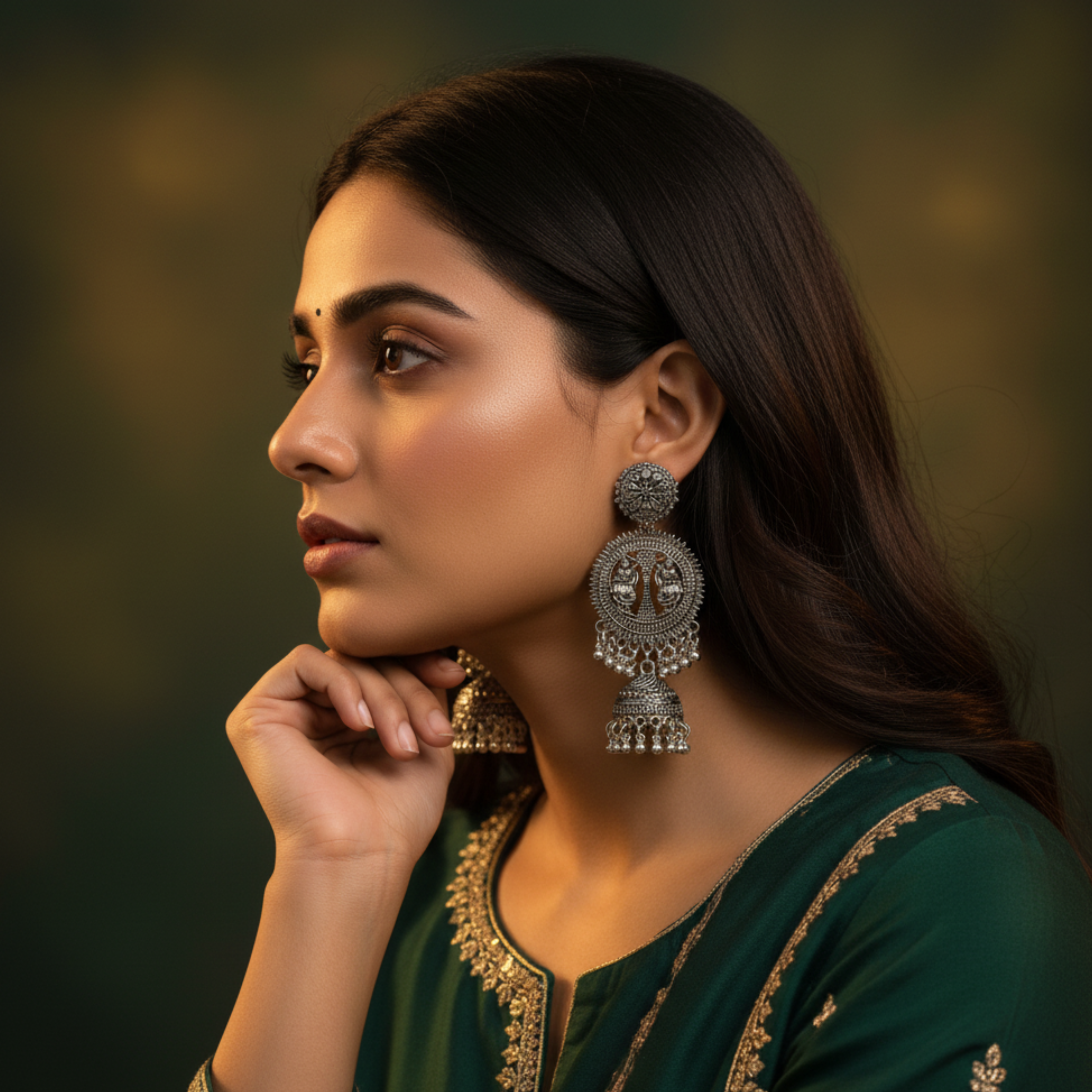 Bhakti Elegance Jhumkas