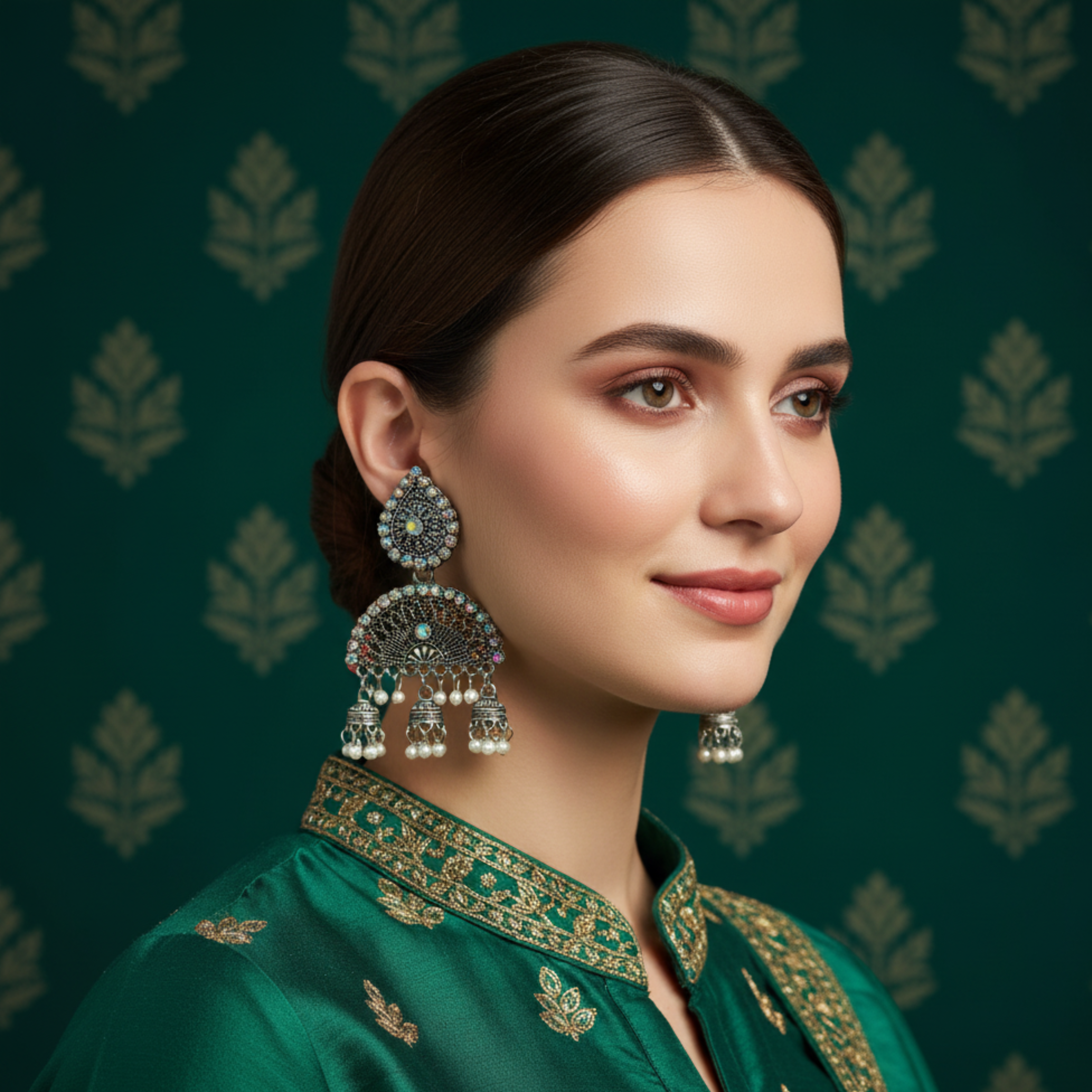 Noorani Chandbali Jhumka
